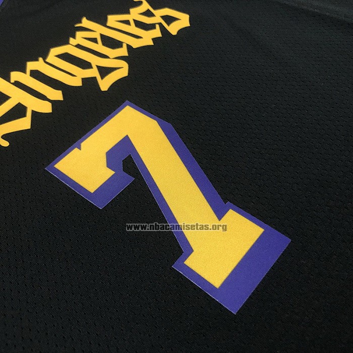 Camiseta Los Angeles Lakers Carmelo Anthony NO 7 Ciudad 2019-20 Negro